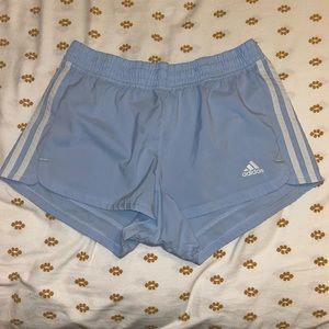 Adidas small baby blue dryfit athletic shorts